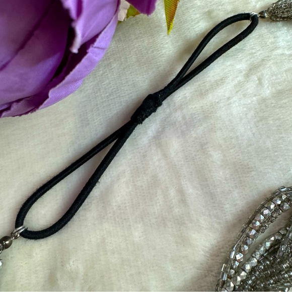 Boutique Silver Beaded Boho Headband - Picture 4 of 6